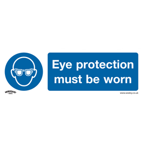 Sealey SS11V1 Worksafe® Eye Protection Must Be Worn Safety Sign - Self-Adhesive Vinyl