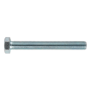 Sealey SS12100 8.8 Zinc Plated HT Setscrew M12 x 100mm, DIN 933 - Pack of 10