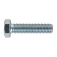 Sealey SS1250 8.8 Zinc Plated HT Setscrew M12 x 50mm, DIN 933 - Pack of 25