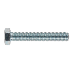Sealey SS1275 8.8 Zinc Plated HT Setscrew M12 x 75mm, DIN 933 - Pack of 10