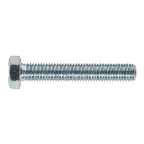 Sealey SS1275 8.8 Zinc Plated HT Setscrew M12 x 75mm, DIN 933 - Pack of 10