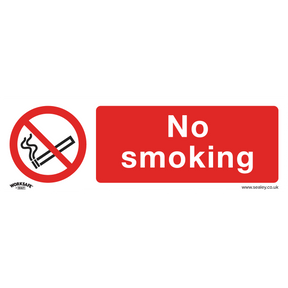 Sealey SS13P10 Worksafe® No Smoking Safety Sign, Rigid Plastic - Pack of 10