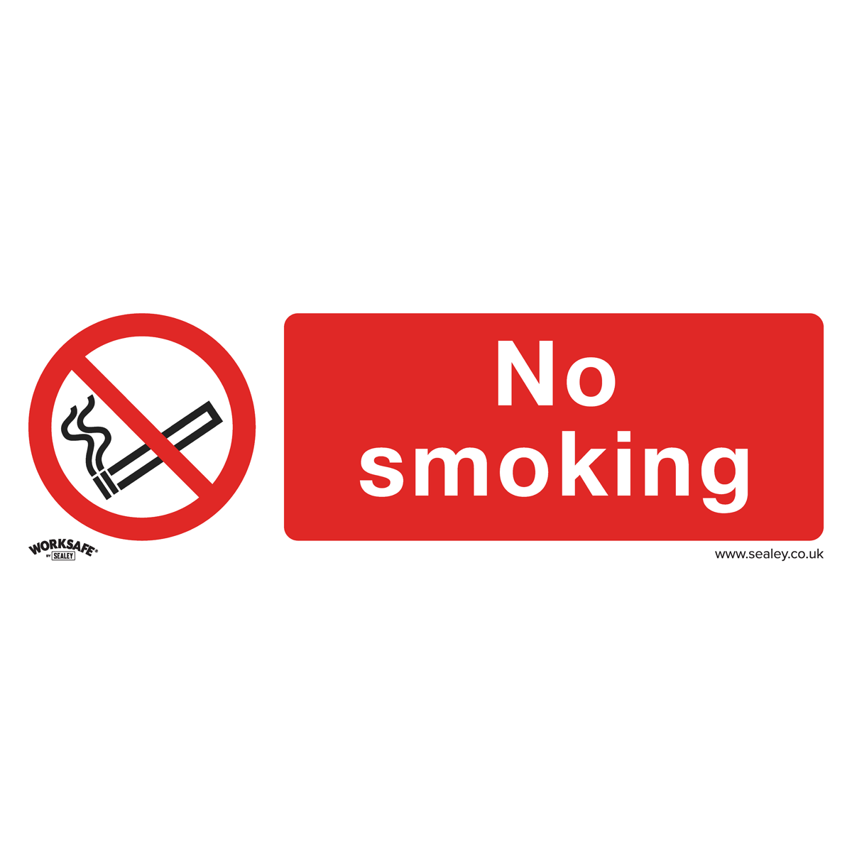 Sealey SS13V1 Worksafe® No Smoking Safety Sign - Self-Adhesive Vinyl