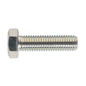 Sealey SS1450 8.8 Zinc Plated HT Setscrew M14 x 50mm, DIN 933 - Pack of 10