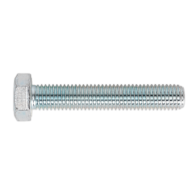 Sealey SS1480 8.8 Zinc Plated HT Setscrew M14 x 80mm, DIN 933 - Pack of 10