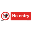 Sealey SS14P1 Worksafe® No Entry Safety Sign - Rigid Plastic