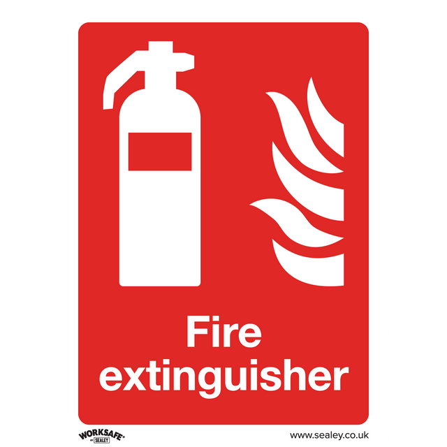 Sealey SS15P1 Worksafe® Fire Extinguisher Safety Sign - Rigid Plastic