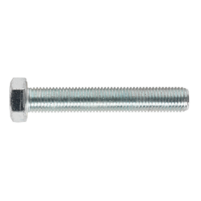 Sealey SS16100 8.8 Zinc Plated HT Setscrew M16 x 100mm, DIN 933 - Pack of 5
