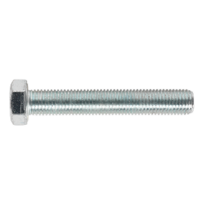 Sealey SS16100 8.8 Zinc Plated HT Setscrew M16 x 100mm, DIN 933 - Pack of 5