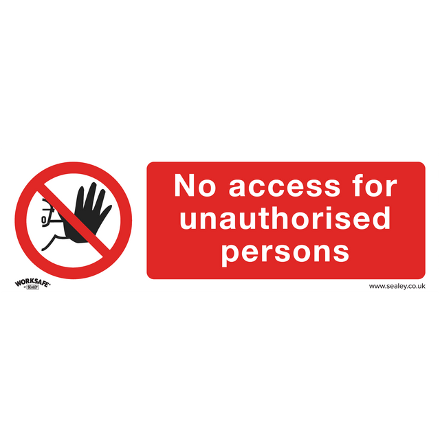 Sealey SS17P1 Worksafe® No Access Safety Sign - Rigid Plastic