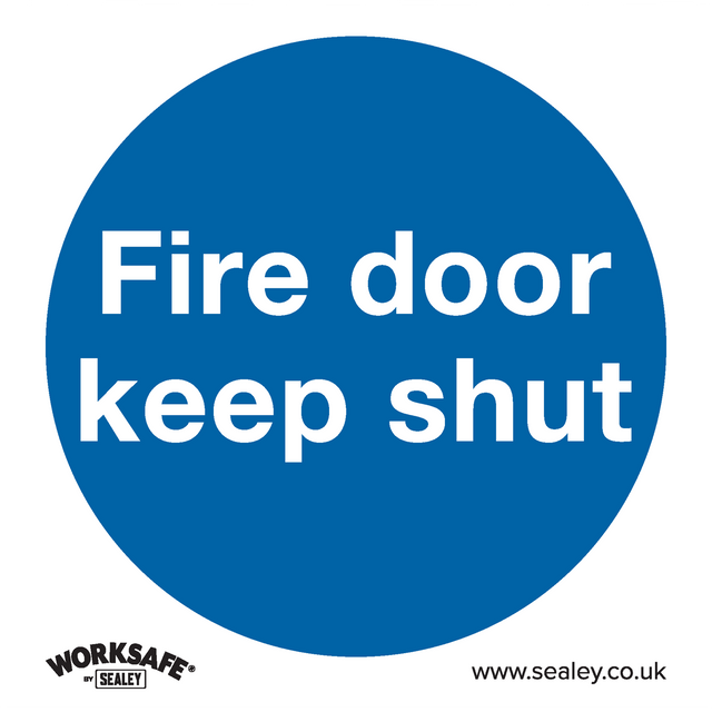 Sealey SS1P1 Worksafe® Fire Door Keep Shut Safety Sign - Rigid Plastic