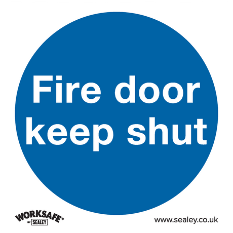 Sealey SS1V1 Worksafe® Fire Door Keep Shut Safety Sign - Self-Adhesive Vinyl