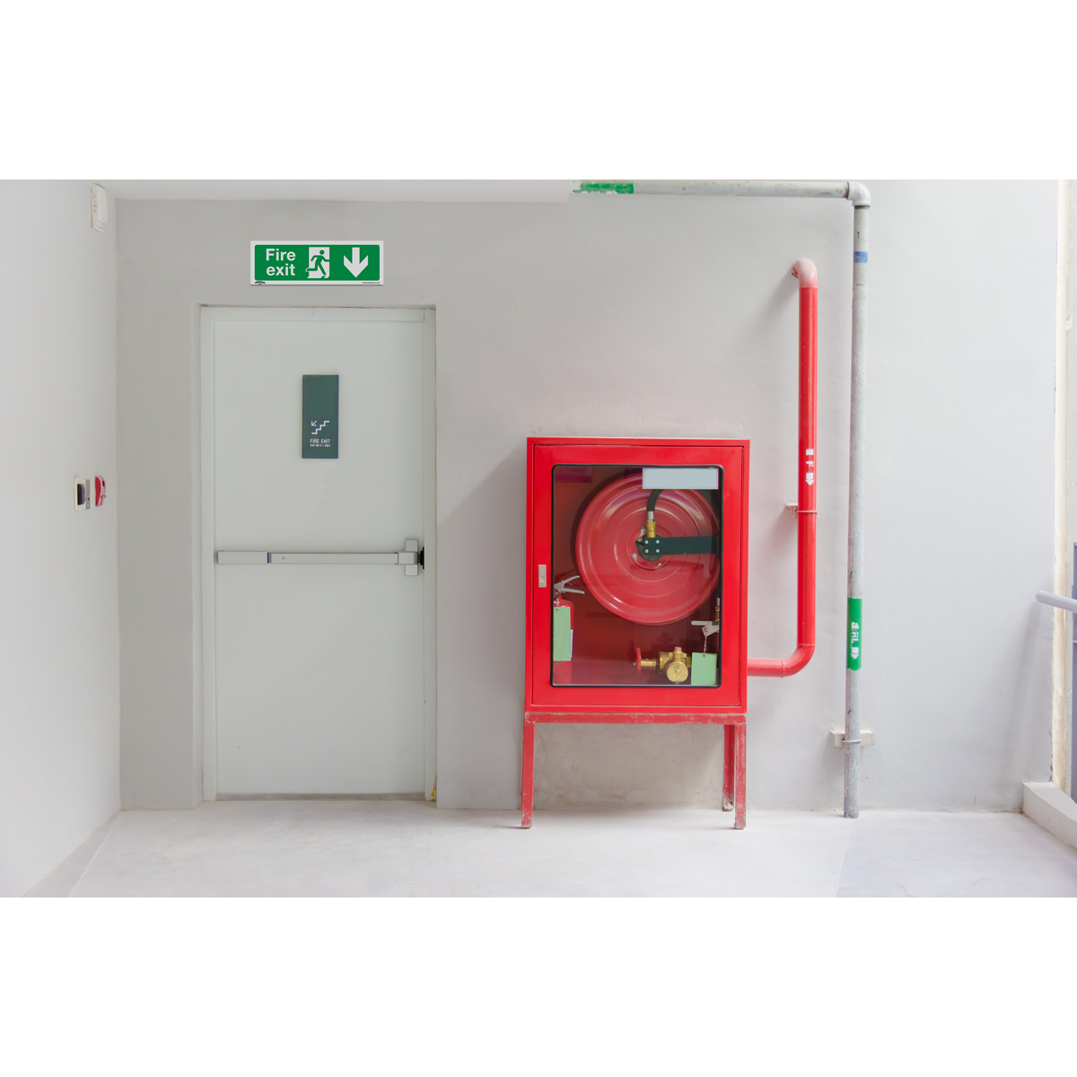 Sealey SS22V1 Worksafe® Fire Exit (Down) Safety Sign - Self-Adhesive Vinyl - additional view 2