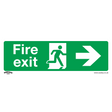 Sealey SS24V1 Worksafe® Fire Exit (Right) Safety Sign - Self-Adhesive Vinyl