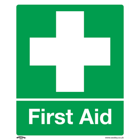 Sealey SS26P1 Worksafe® First Aid Safety Sign - Rigid Plastic