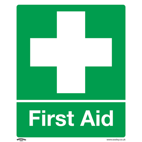 Sealey SS26P1 Worksafe® First Aid Safety Sign - Rigid Plastic