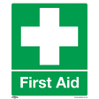 Sealey SS26V10 Worksafe® First Aid Safety Sign, Self-Adhesive Vinyl - Pack of 10