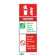 Sealey SS27V10 Worksafe® Water Fire Extinguisher Safety Sign, Self-Adhesive Vinyl - Pack of 10