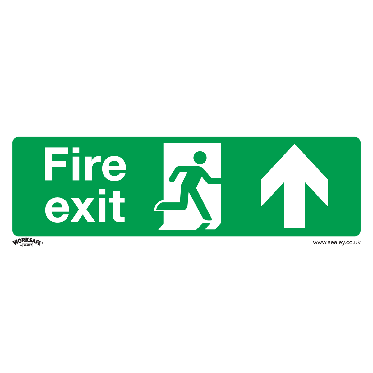 Sealey SS28P1 Worksafe® Fire Exit (Up) Safety Sign - Rigid Plastic