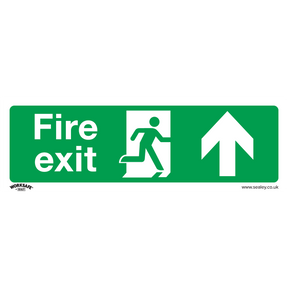 Sealey SS28P1 Worksafe® Fire Exit (Up) Safety Sign - Rigid Plastic