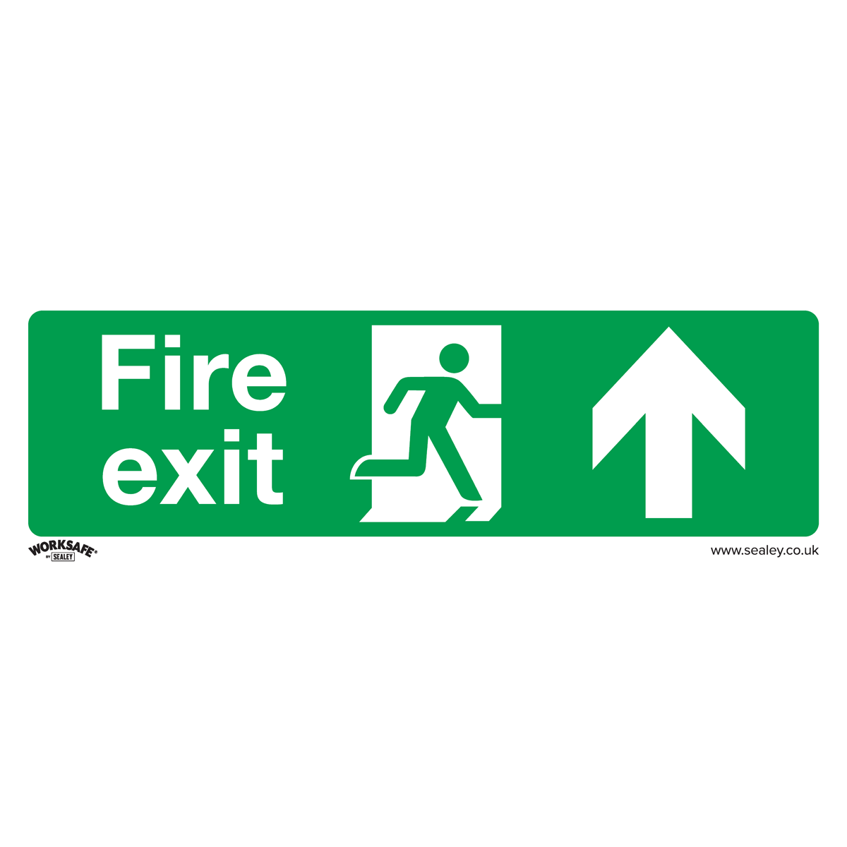 Sealey SS28V1 Worksafe® Fire Exit (Up) Safety Sign - Self-Adhesive Vinyl