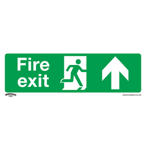 Sealey SS28V1 Worksafe® Fire Exit (Up) Safety Sign - Self-Adhesive Vinyl