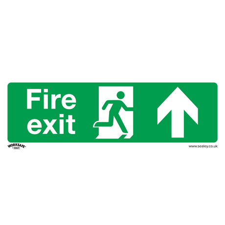 Sealey SS28V1 Worksafe® Fire Exit (Up) Safety Sign - Self-Adhesive Vinyl