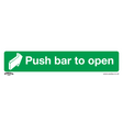 Sealey SS29P1 Worksafe® Push Bar To Open Safety Sign - Rigid Plastic