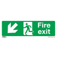 Sealey SS34P1 Worksafe® Fire Exit (Down Left) Safety Sign - Rigid Plastic