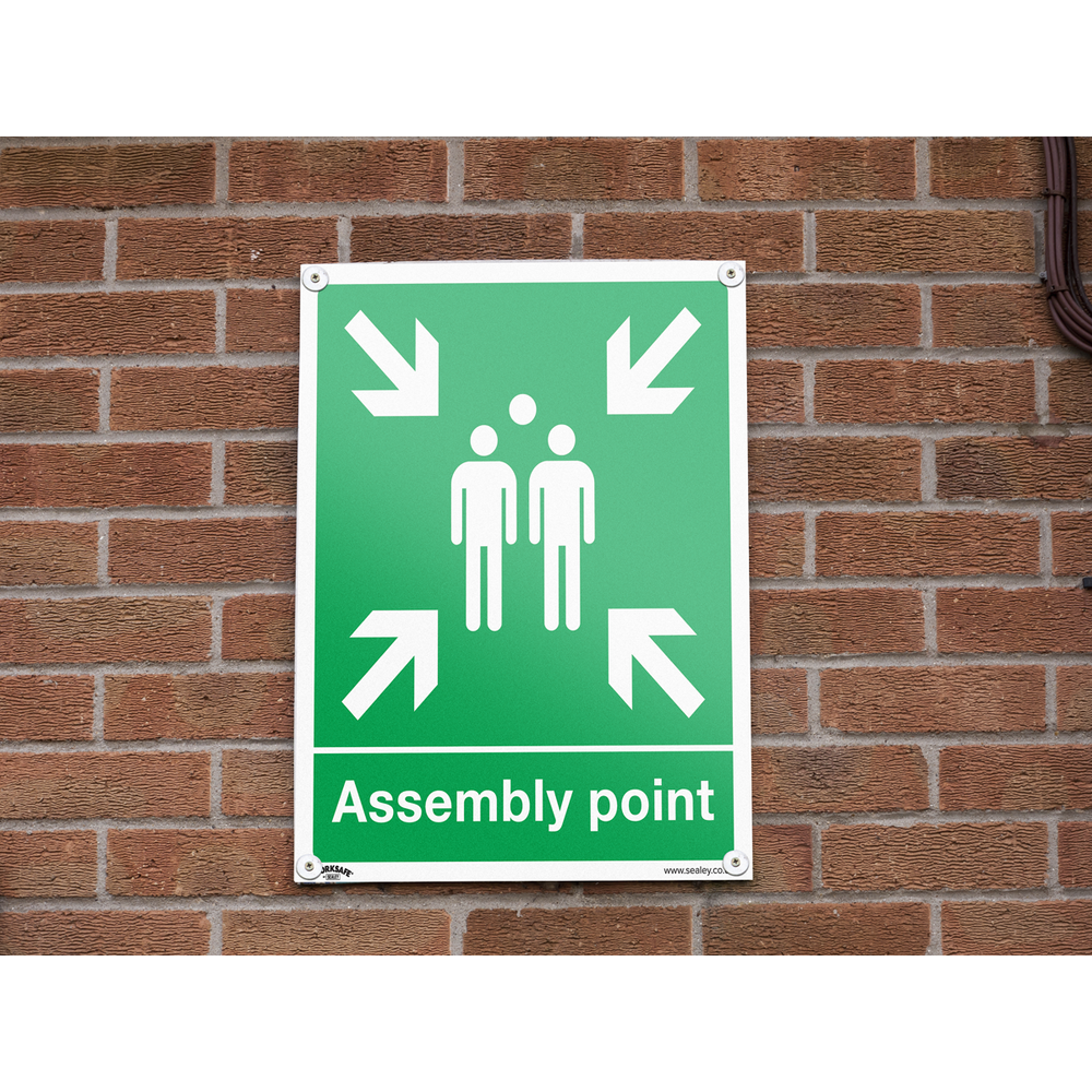 Sealey SS37P1 Worksafe® Assembly Point Safety Sign - Rigid Plastic - additional view 2