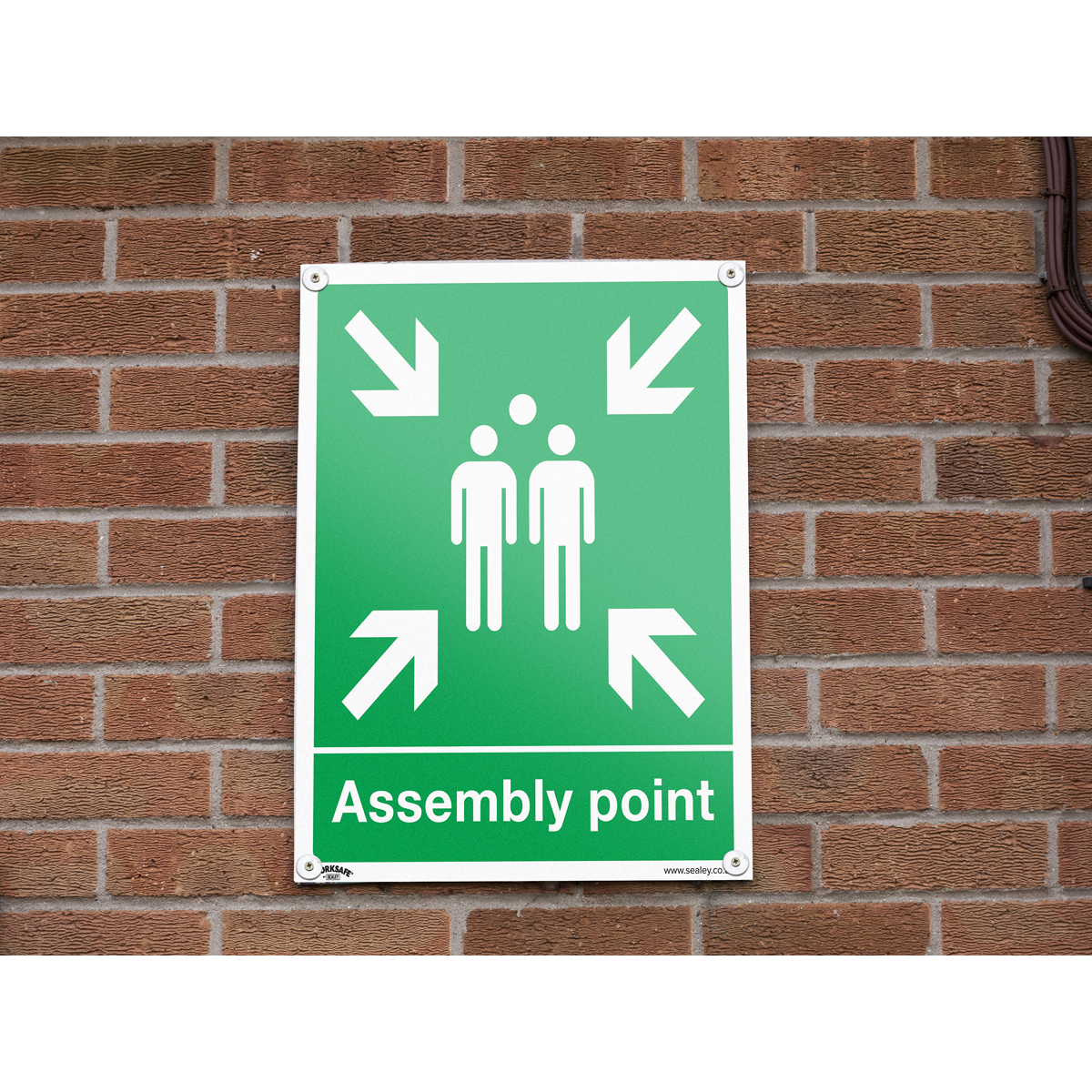 Sealey SS37P1 Worksafe® Assembly Point Safety Sign - Rigid Plastic - additional view 2