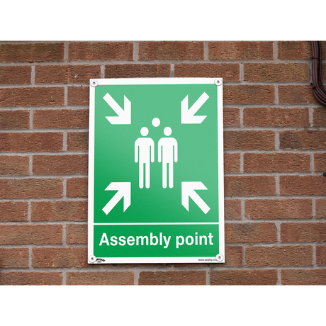 Sealey SS37P1 Worksafe® Assembly Point Safety Sign - Rigid Plastic - additional view 2