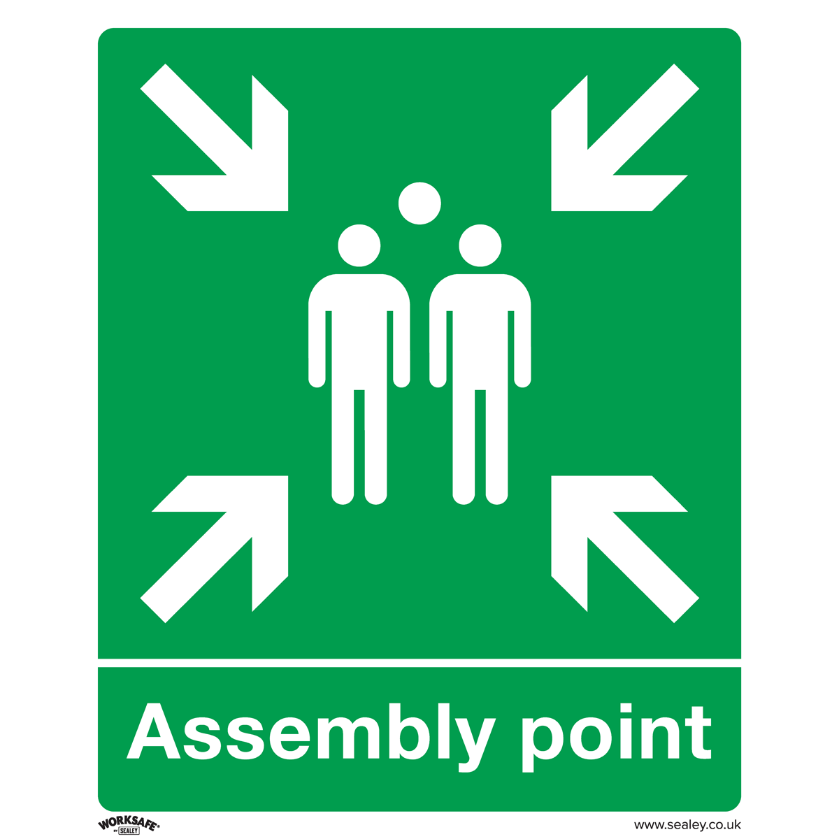 Sealey SS37P1 Worksafe® Assembly Point Safety Sign - Rigid Plastic