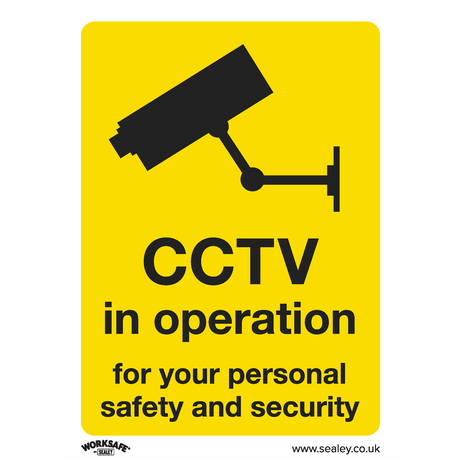 Sealey SS40P1 Worksafe® CCTV Safety Sign - Rigid Plastic