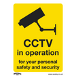 Sealey SS40V1 Worksafe® CCTV Safety Sign - Self-Adhesive Vinyl