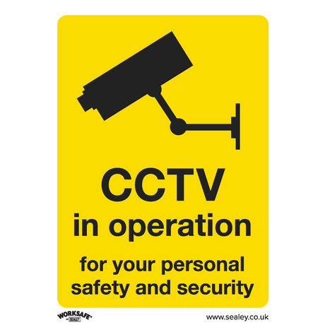 Sealey SS40V1 Worksafe® CCTV Safety Sign - Self-Adhesive Vinyl