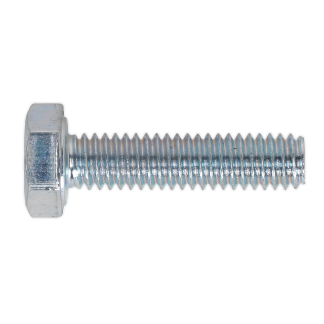 Sealey SS410 8.8 Zinc Plated HT Setscrew M4 x 10mm, DIN 933 - Pack of 50