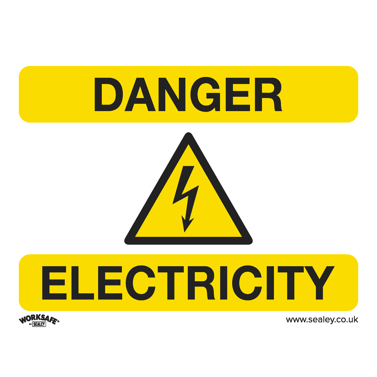 Sealey SS41P1 Worksafe® Danger Electricity Safety Sign - Rigid Plastic