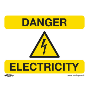 Sealey SS41P1 Worksafe® Danger Electricity Safety Sign - Rigid Plastic