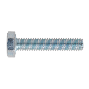 Sealey SS420 8.8 Zinc Plated HT Setscrew M4 x 20mm, DIN 933 - Pack of 50