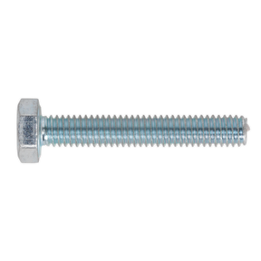 Sealey SS425 8.8 Zinc Plated HT Setscrew M4 x 25mm, DIN 933 - Pack of 50