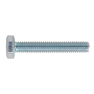 Sealey SS425 8.8 Zinc Plated HT Setscrew M4 x 25mm, DIN 933 - Pack of 50