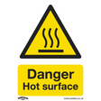 Sealey SS42P1 Worksafe® Danger Hot Surface Safety Sign - Rigid Plastic