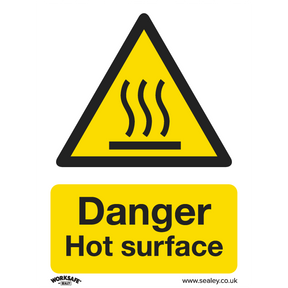 Sealey SS42P1 Worksafe® Danger Hot Surface Safety Sign - Rigid Plastic