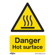 Sealey SS42V1 Worksafe® Danger Hot Surface Safety Sign - Self-Adhesive Vinyl