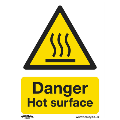 Sealey SS42V1 Worksafe® Danger Hot Surface Safety Sign - Self-Adhesive Vinyl