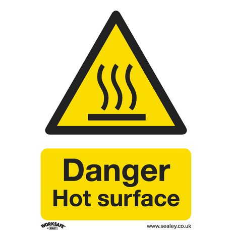 Sealey SS42V1 Worksafe® Danger Hot Surface Safety Sign - Self-Adhesive Vinyl