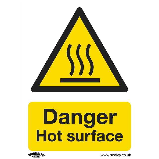 Sealey SS42V1 Worksafe® Danger Hot Surface Safety Sign - Self-Adhesive Vinyl