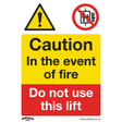 Sealey SS43P10 Worksafe® Caution Do Not Use Lift Safety Sign, Rigid Plastic - Pack of 10