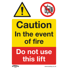 Sealey SS43P1 Worksafe® Caution Do Not Use Lift Safety Sign - Rigid Plastic